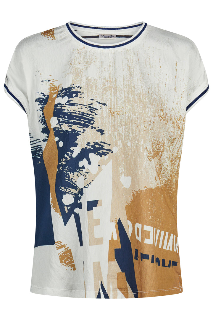 Barbara Lebek 55700062 Navy Print T-Shirt 870