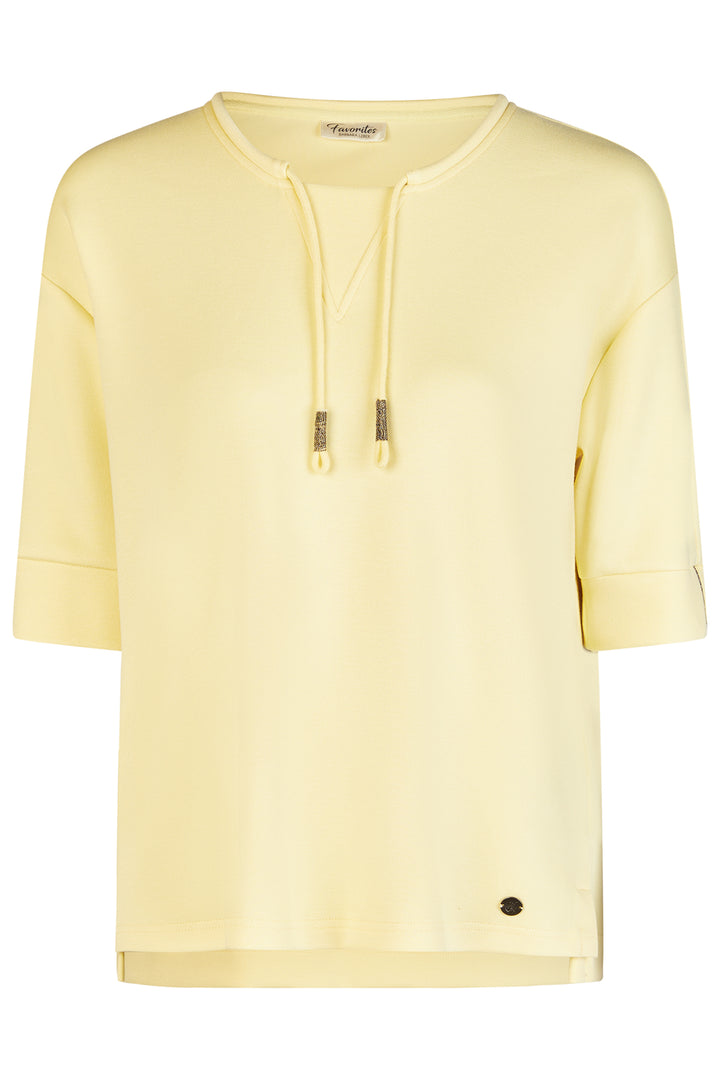 Barbara Lebek 56550062 Sunny Yellow Short Sleeve Sweatshirt 141