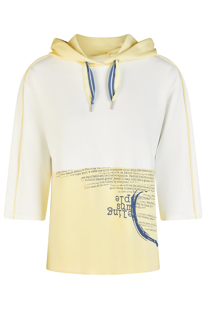 Barbara Lebek 56610062 Off White Lemon Hooded Sweatshirt 120