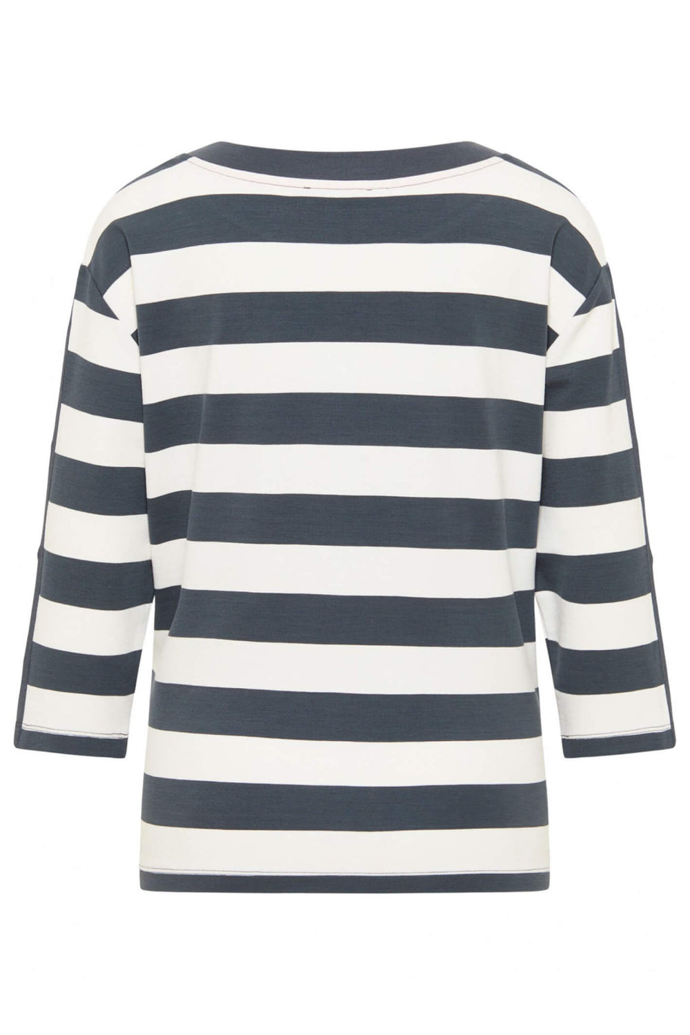 Barbara Lebek 77110032 Grey White Stripe Motif Top - Rouge Boutique