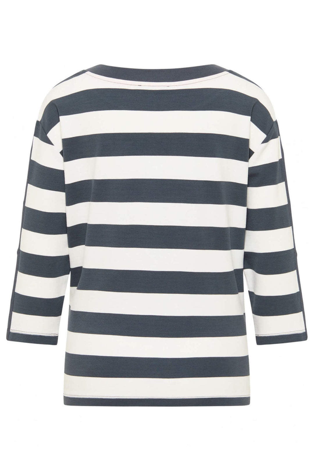 Barbara Lebek 77110032 Grey White Stripe Motif Top - Rouge Boutique