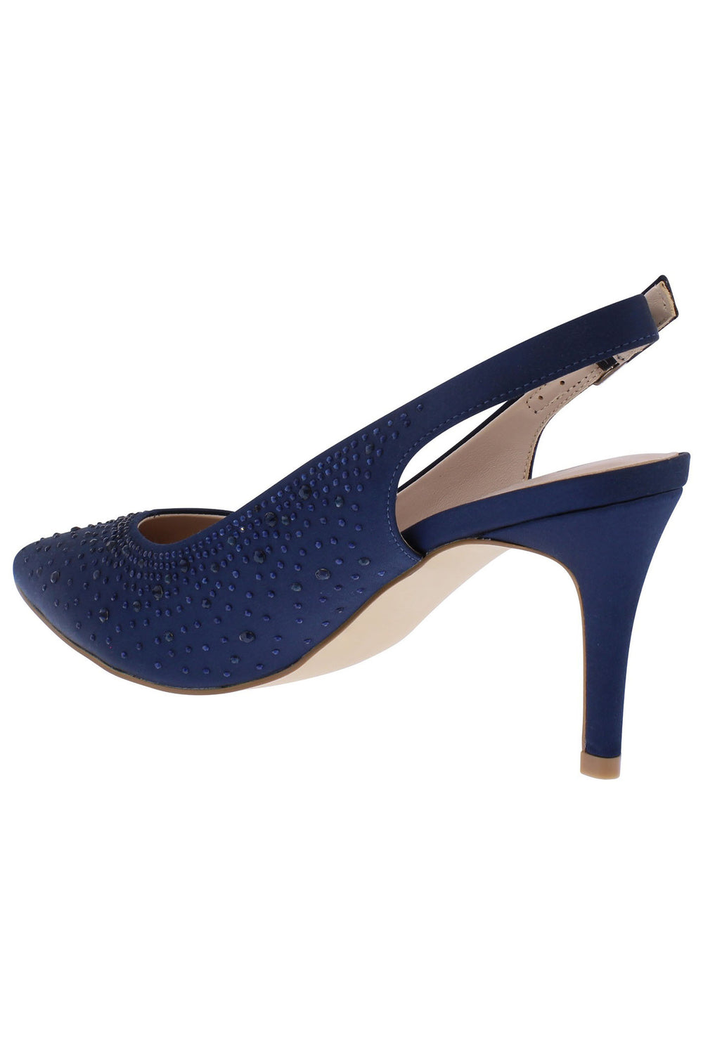 Capollini C226 Florence Navy Heeled Court Shoe - Rouge Boutique Inverness