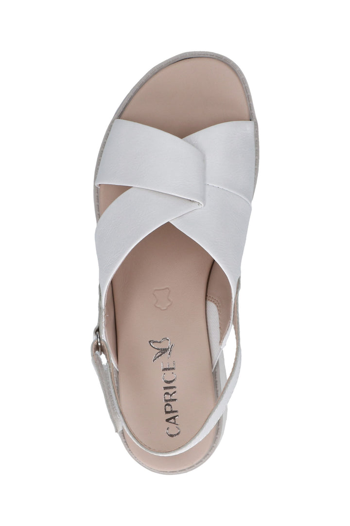 Caprice 9-28703-42 122 White Naplak Memotion Sandals - Rouge Boutique Inverness