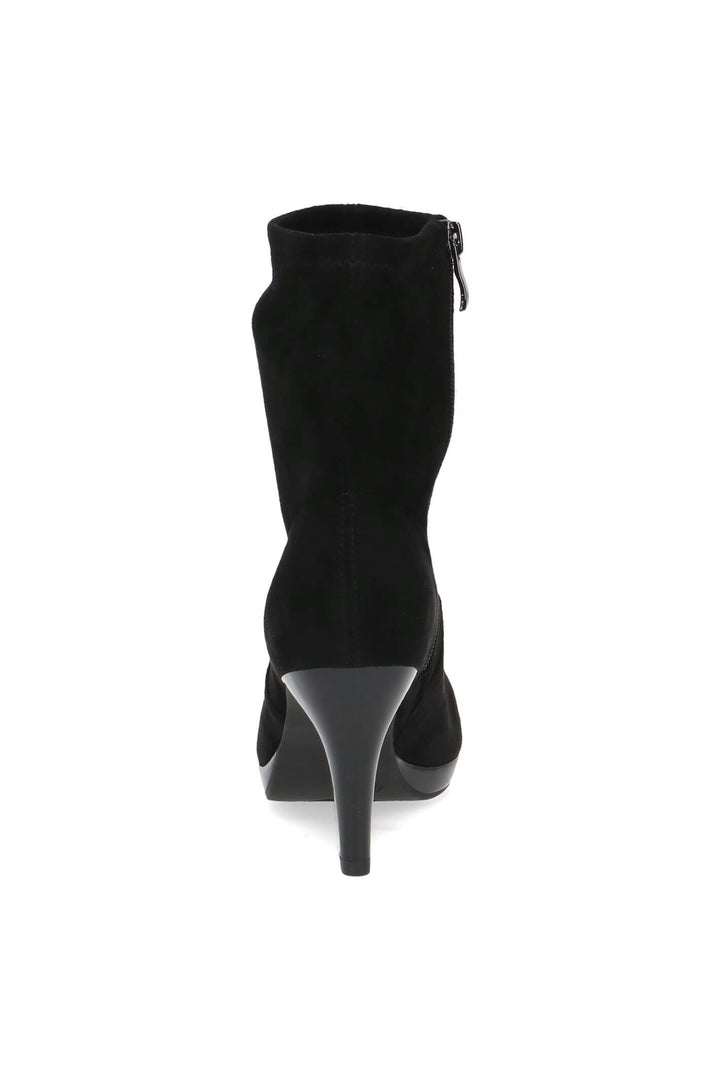 Caprice Ashley 9-25338-41-044 Black Stretch Ankle Boots - Rouge Boutique