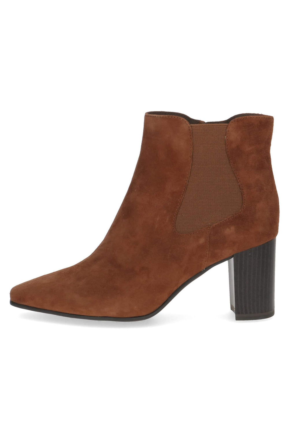 Caprice Audrey 9-25330-41-305 Cognac Brown Suede Ankle Boots - Rouge Boutique