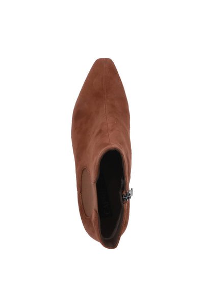 Caprice Audrey 9-25330-41-305 Cognac Brown Suede Ankle Boots - Rouge Boutique