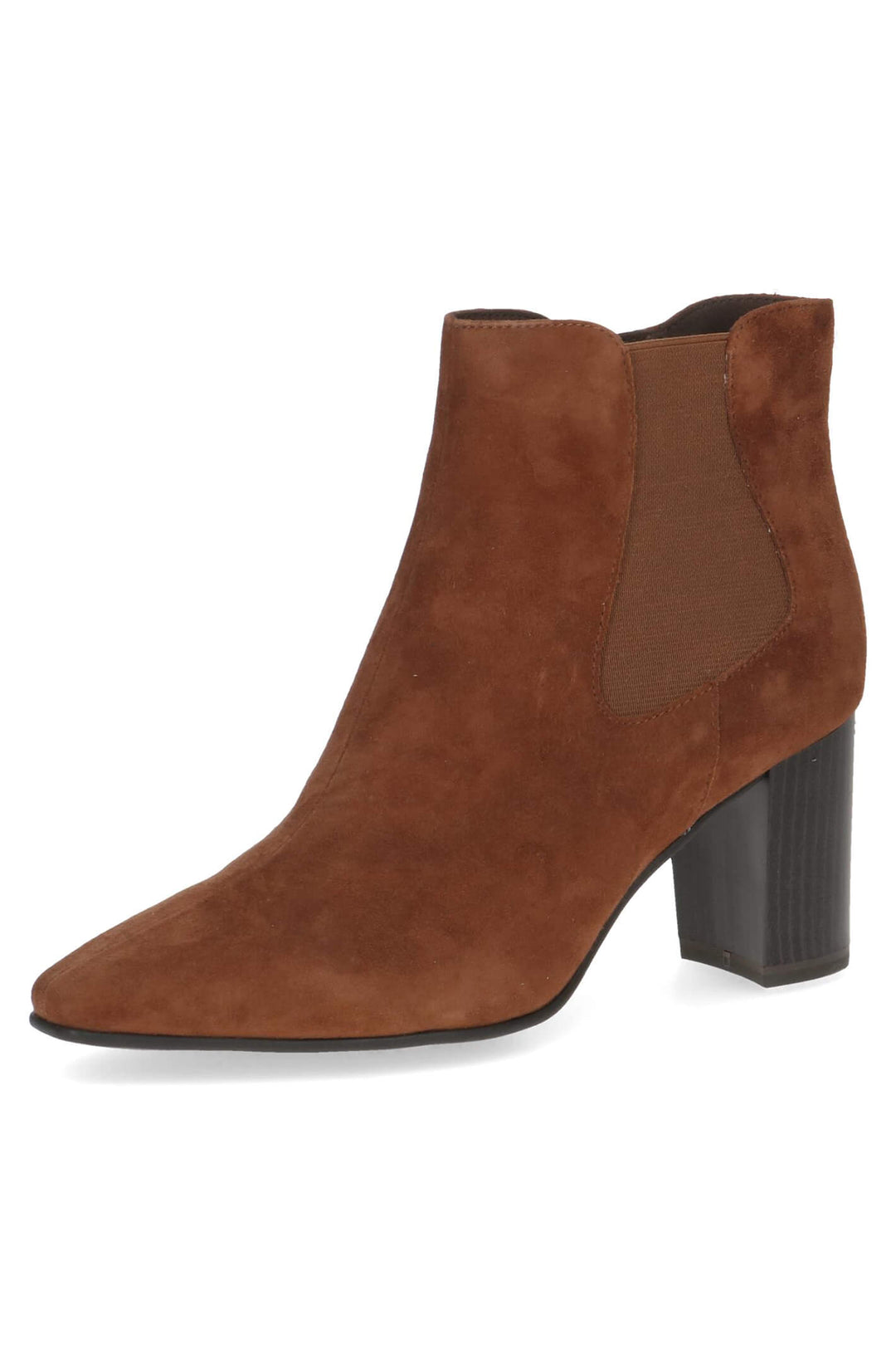 Caprice Audrey 9-25330-41-305 Cognac Brown Suede Ankle Boots - Rouge Boutique