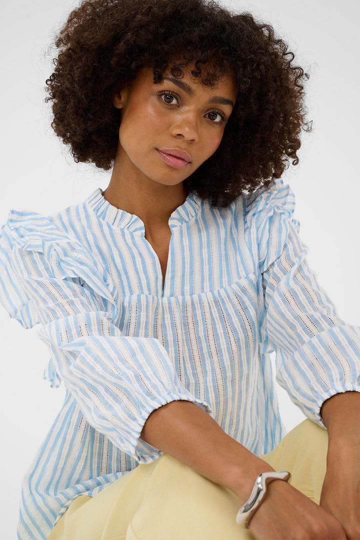 Culture CUhena Shadia 50112862 Blue White Stripe Blouse