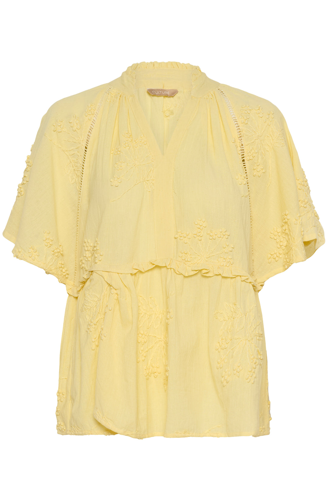 Culture CUjalia Clara 50112961 Lemon Short Sleeve Blouse