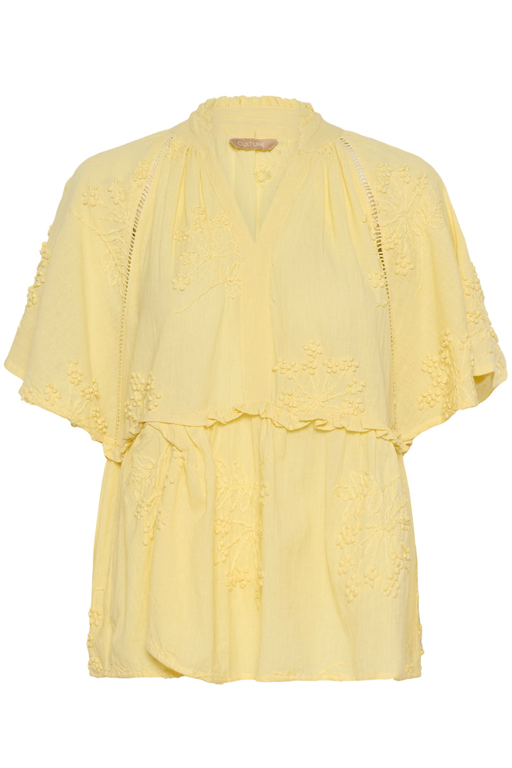 Culture CUjalia Clara 50112961 Lemon Short Sleeve Blouse