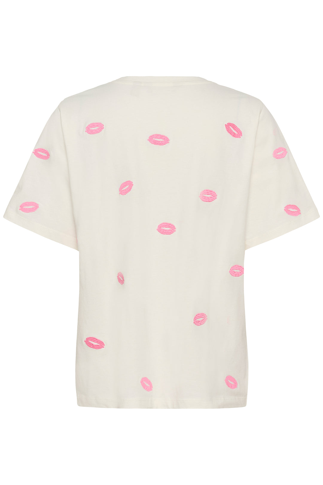 Culture CUkissy 50112944 Spring Gardenia Embroidered Lips T-Shirt
