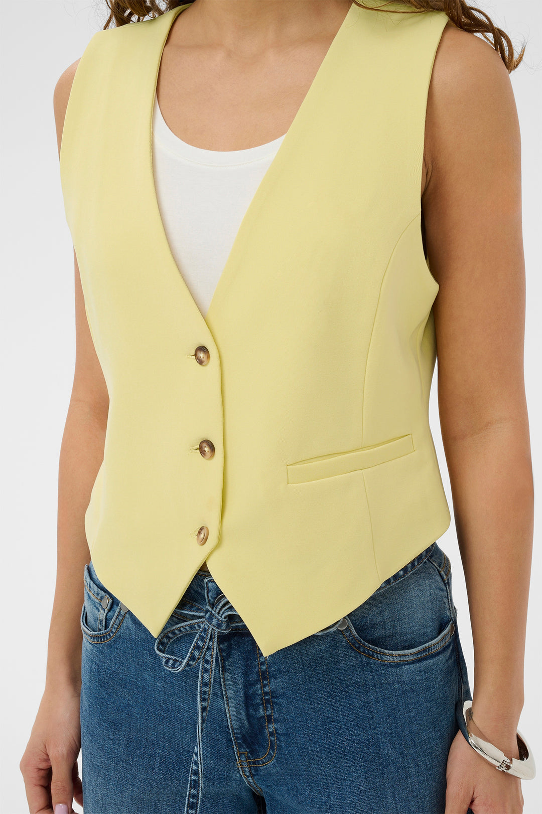 Culture CUnalina Clara 50112887 Lemon Waistcoat