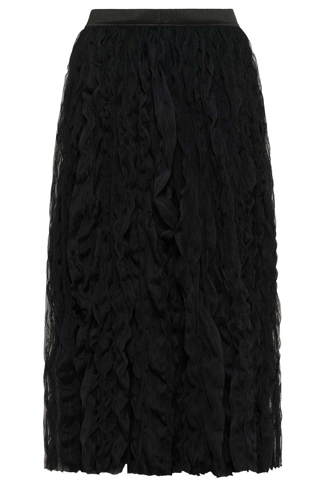 Culture CUnaloa 50112970 Black Ruffle Midi Skirt