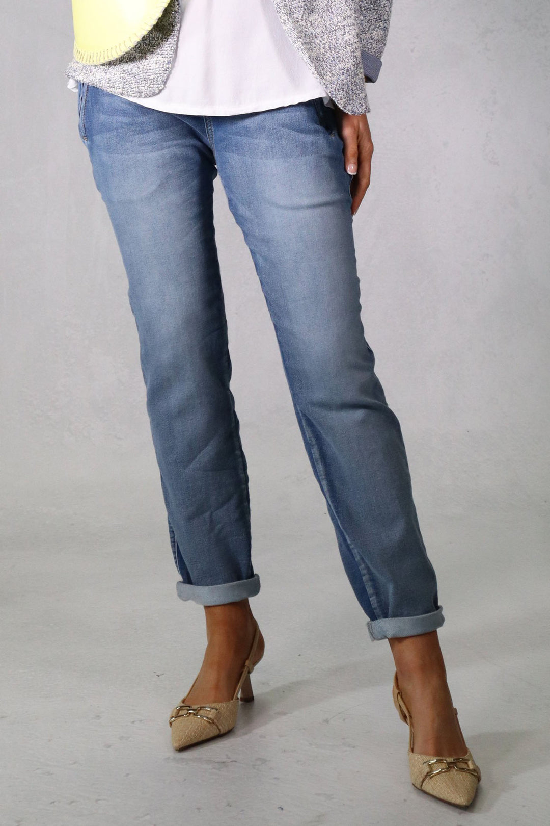 Deck 822601 Blue Pull-On Stretch Jeans - Rouge Boutique Inverness