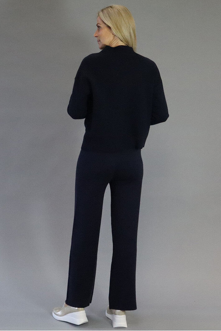 Deck Aria Navy Two Piece Knitted Jumper & Trouser Loungewear Set - Rouge Boutique