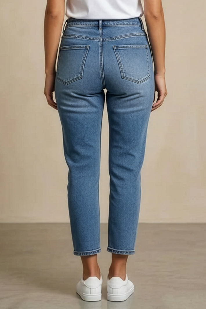 Deck MC7396 Blue Button Fly Denim Jeans