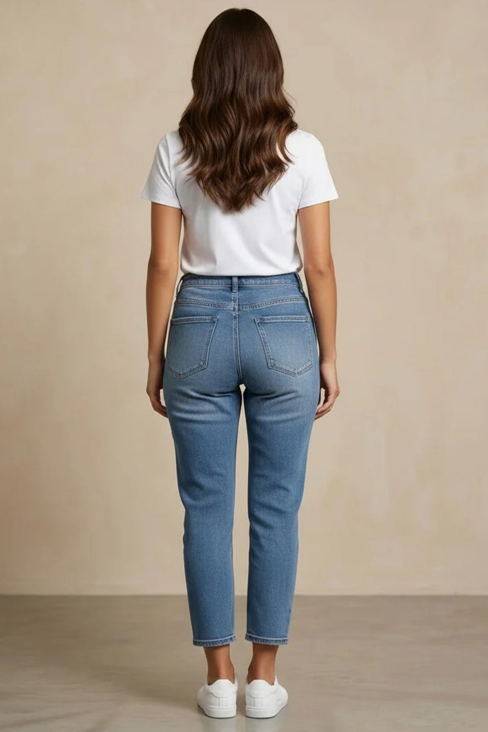 Deck MC7396 Blue Button Fly Denim Jeans