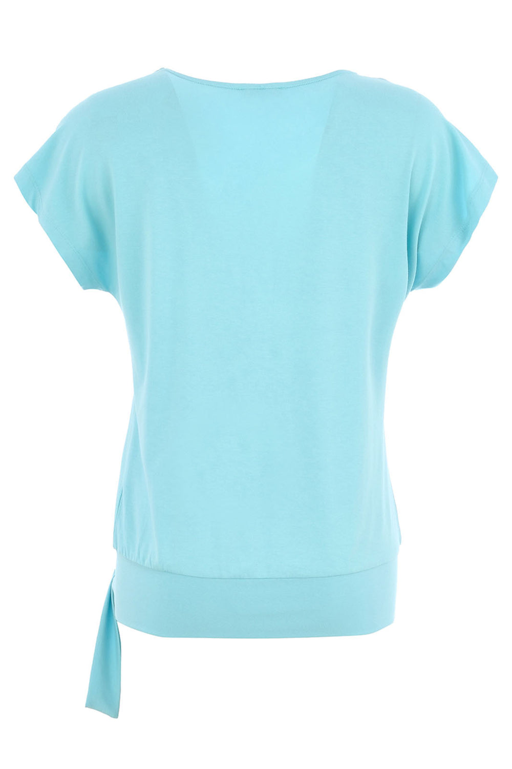 Dolcezza 25252 Seafoam Blue Tie Waist Top - Rouge Boutique
