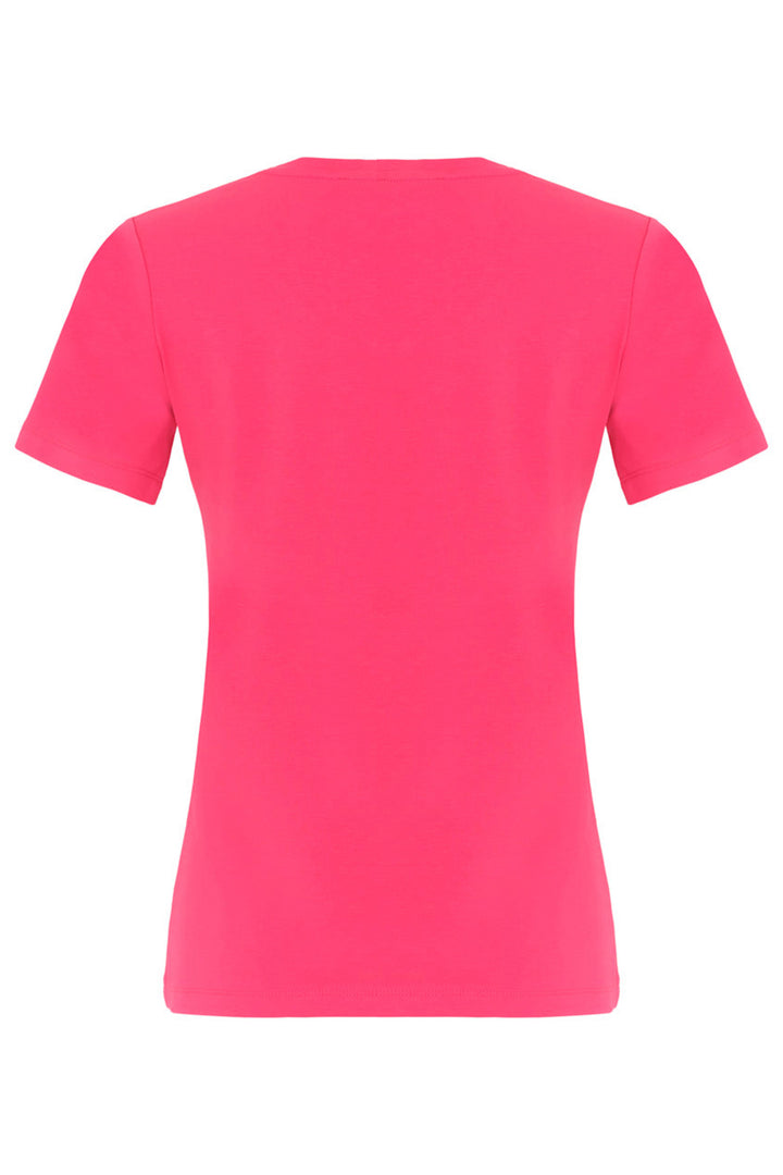 Dolcezza 25501 Fuchsia Pink V-Neck T-Shirt Top - Rouge Boutique Inverness