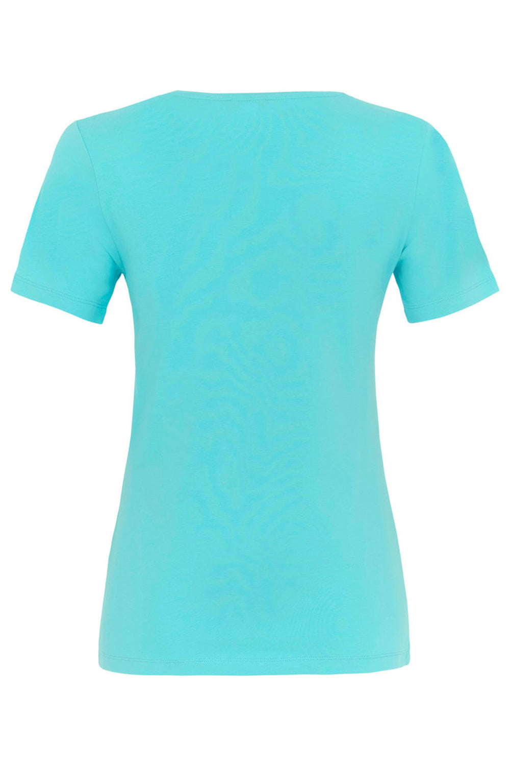 Dolcezza 25501 V-Neck Short Sleeve Top Aqua Blue - Rouge Boutique Inverness