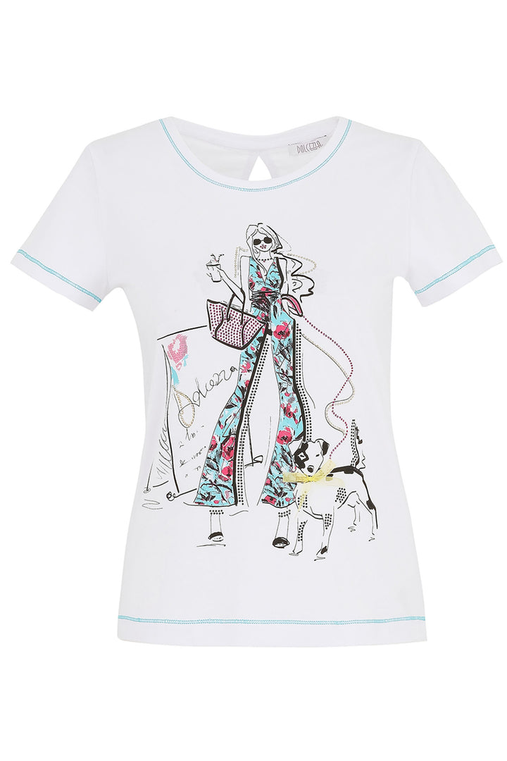 Dolcezza 25660 T-Shirt Top Motif Front - Rouge Boutique Inverness