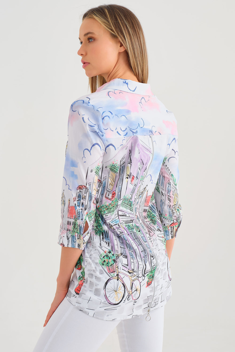 Dolcezza 25724 Shirt Sunday Afternoon Parisian Zip Back - Rouge Boutique Inverness