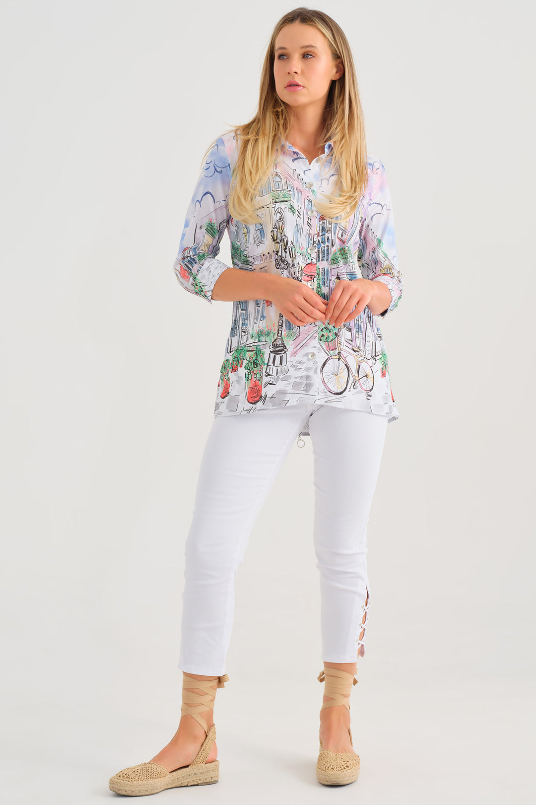 Dolcezza 25724 Shirt Sunday Afternoon Parisian Zip Back - Rouge Boutique Inverness