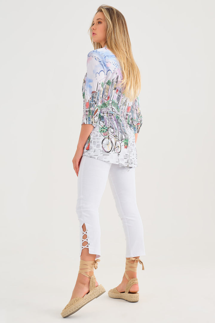 Dolcezza 25724 Shirt Sunday Afternoon Parisian Zip Back - Rouge Boutique Inverness