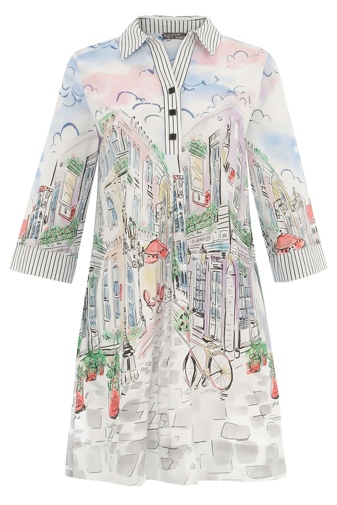 Dolcezza 25725 Sunday Morning Print Dress - Rouge Boutique
