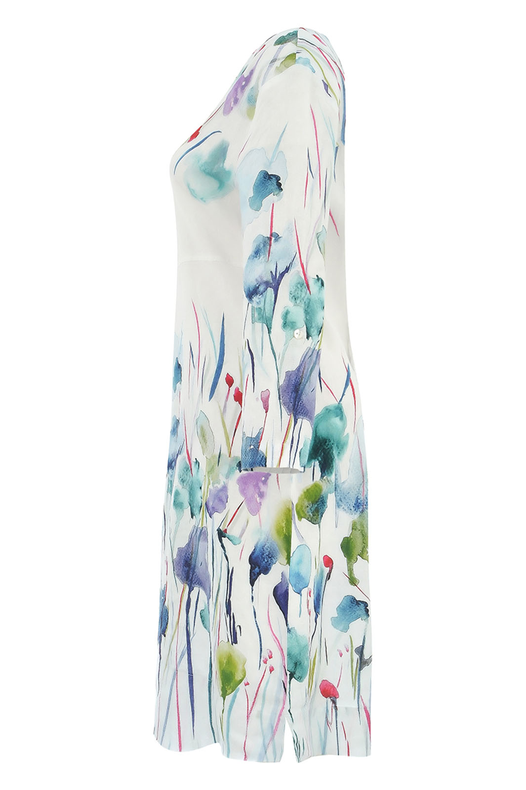 Dolcezza 25783 Misty Blossom Print White Dress - Rouge Boutique