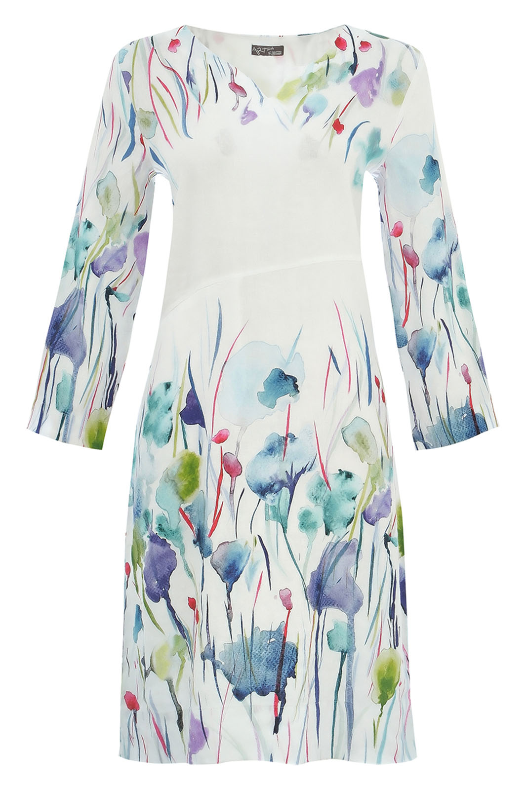 Dolcezza 25783 Misty Blossom Print White Dress - Rouge Boutique