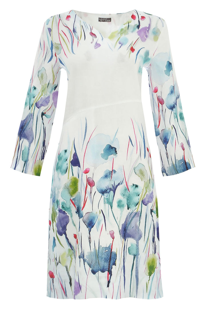Dolcezza 25783 Misty Blossom Print White Dress - Rouge Boutique