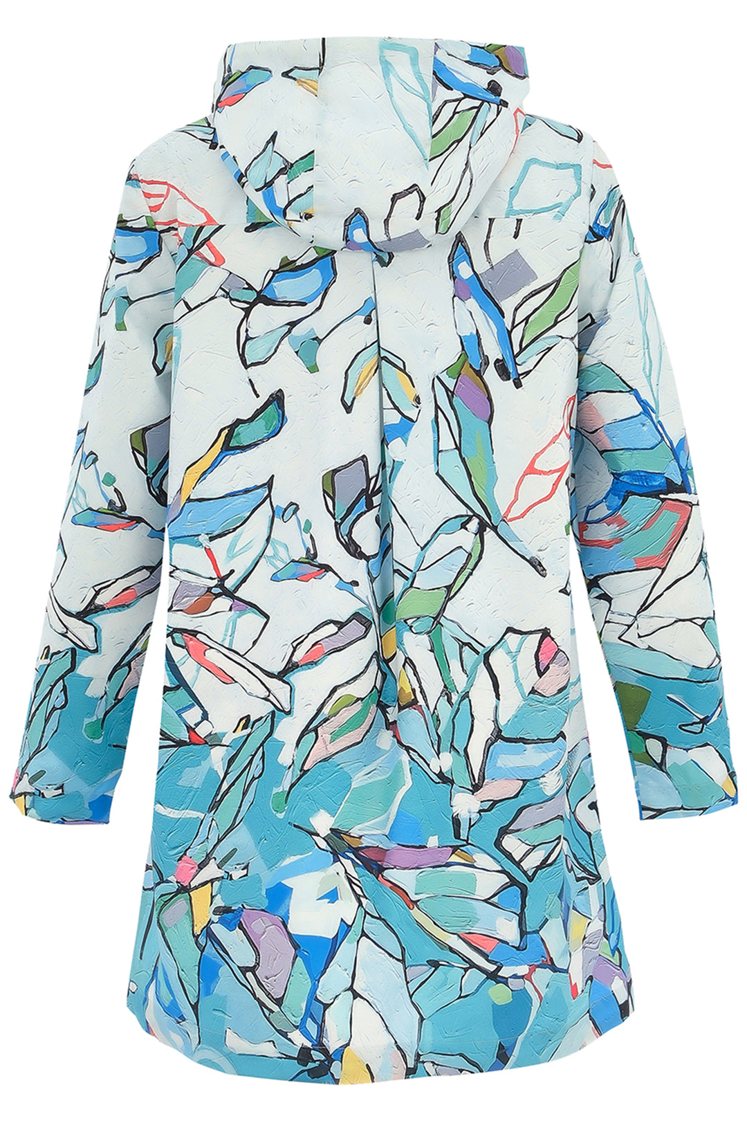 Dolcezza 25870 Blue Half Moon Rising Print Raincoat - Rouge Boutique Inverness
