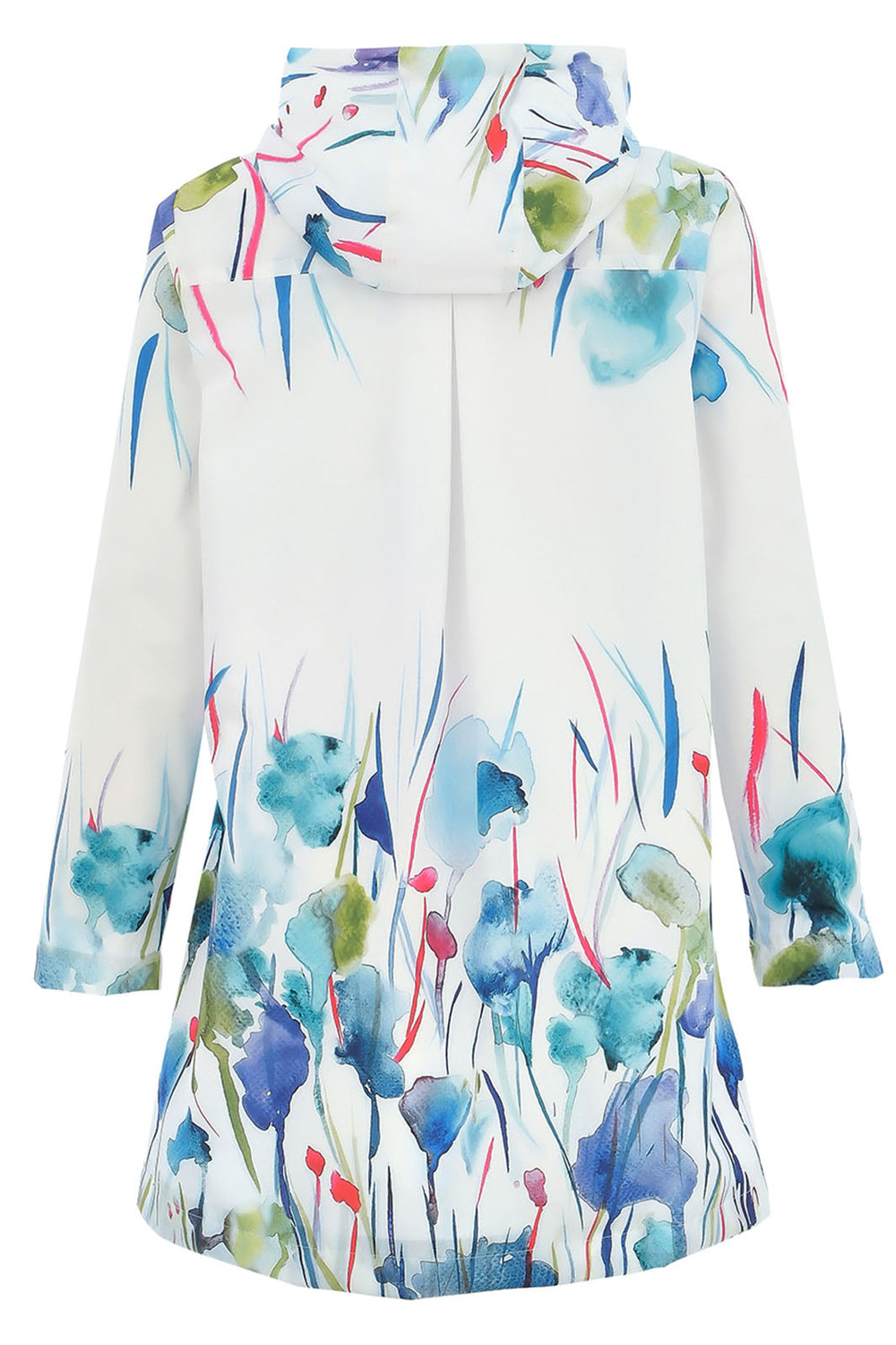 Dolcezza 25872 Misty Blossom Print Hooded Raincoat - Rouge Boutique