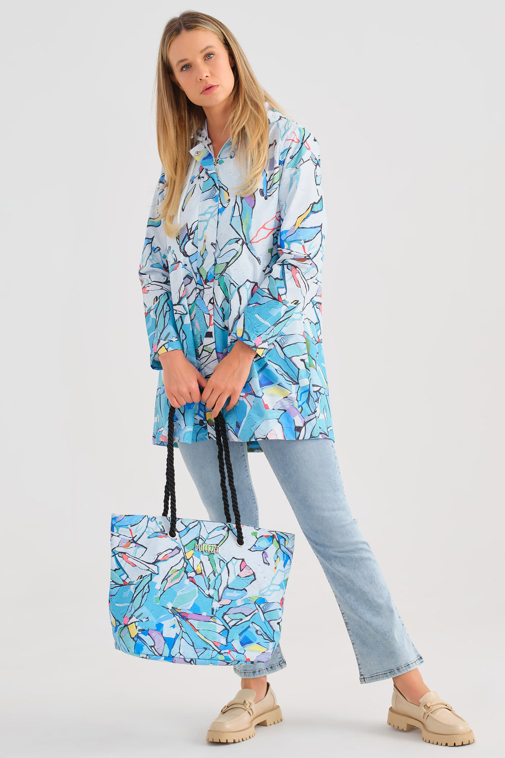 Dolcezza 25952 Bag Blue Half Moon Morning Print - Rouge Boutique