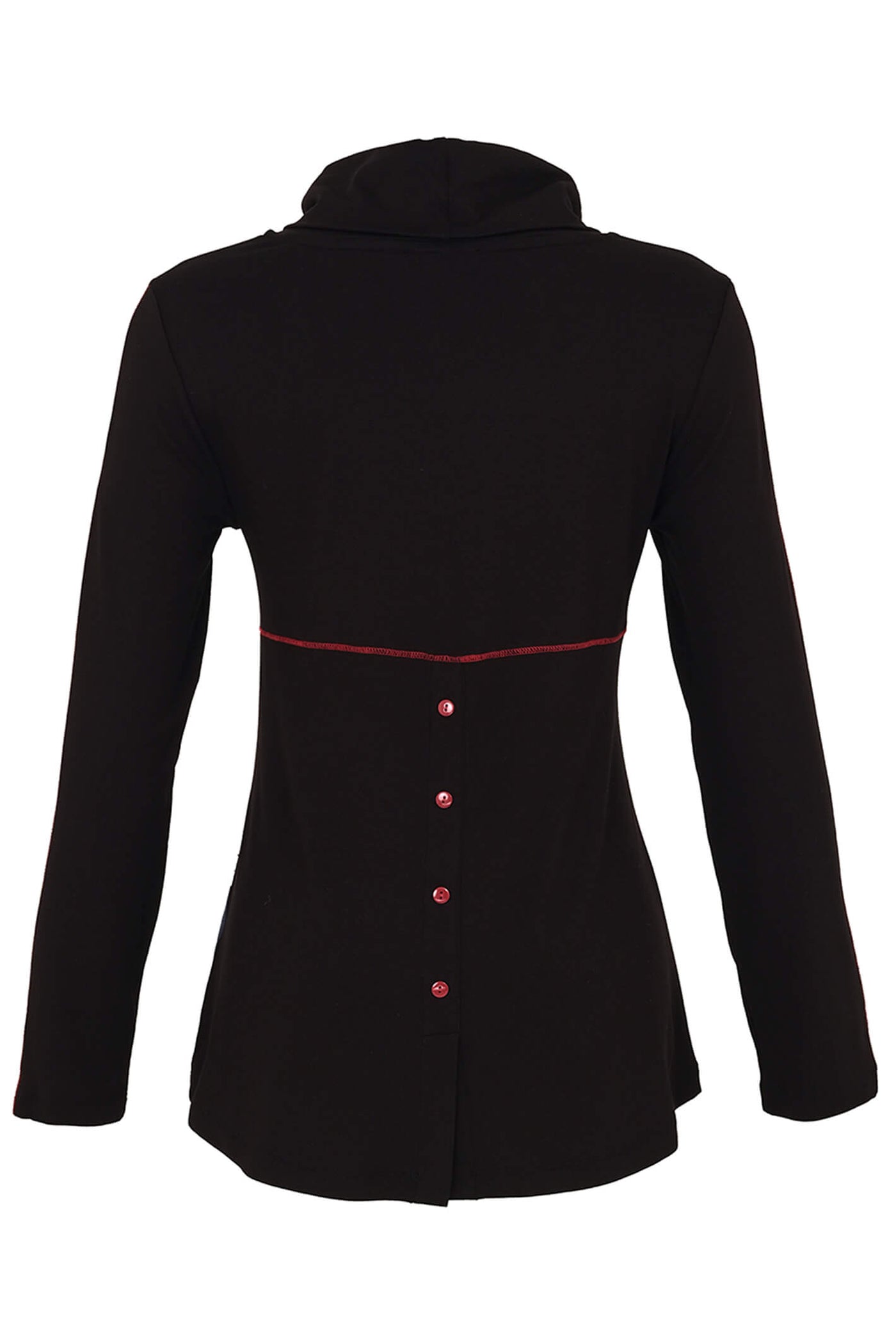 Dolcezza 73602 Black Tear Down The Wall Print Cowl Neck Top - Rouge Boutique