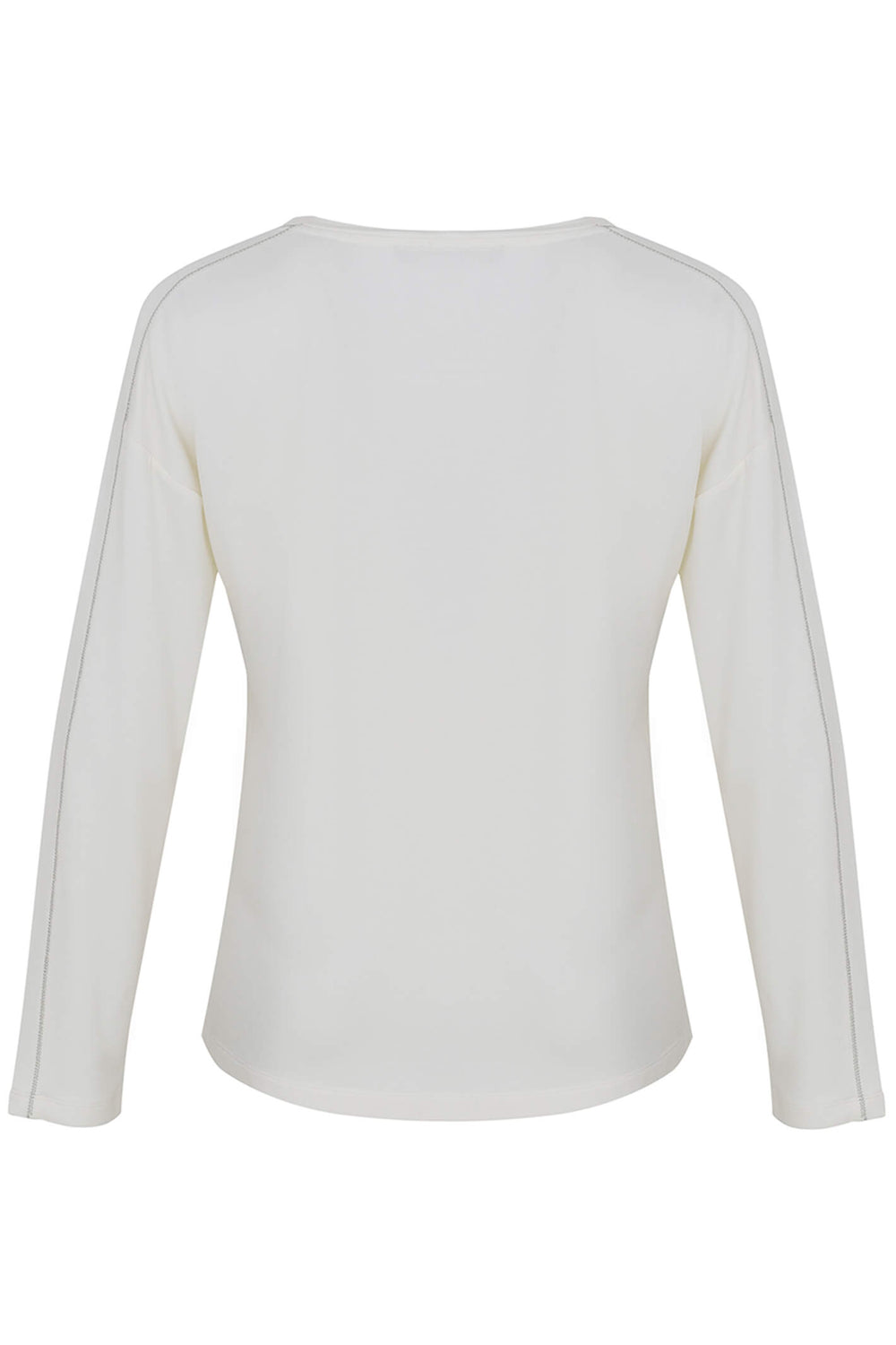 Dolcezza 73604 White Tear Down The Wall Print Long Sleeve Top - Rouge Boutique