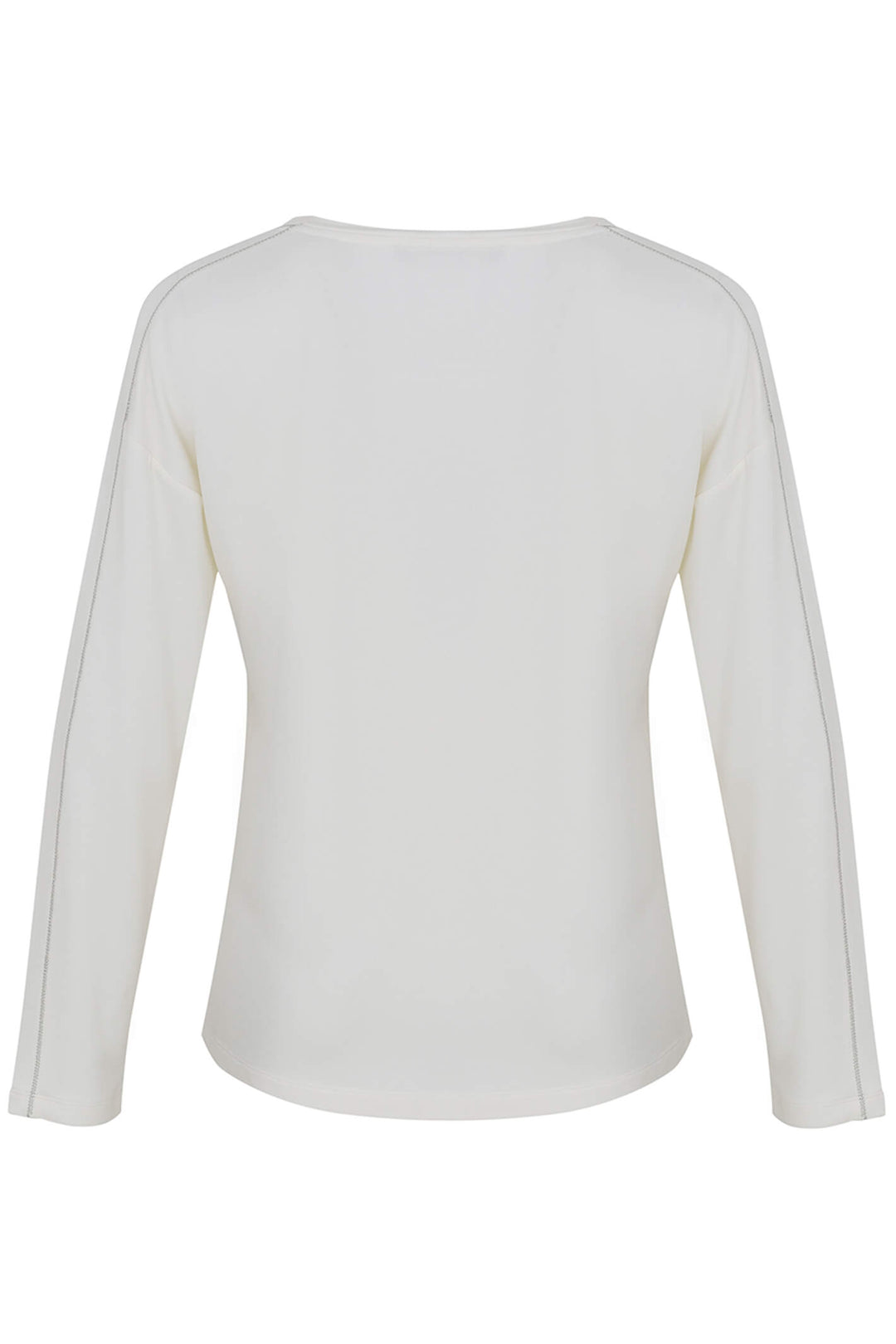 Dolcezza 73604 White Tear Down The Wall Print Long Sleeve Top - Rouge Boutique