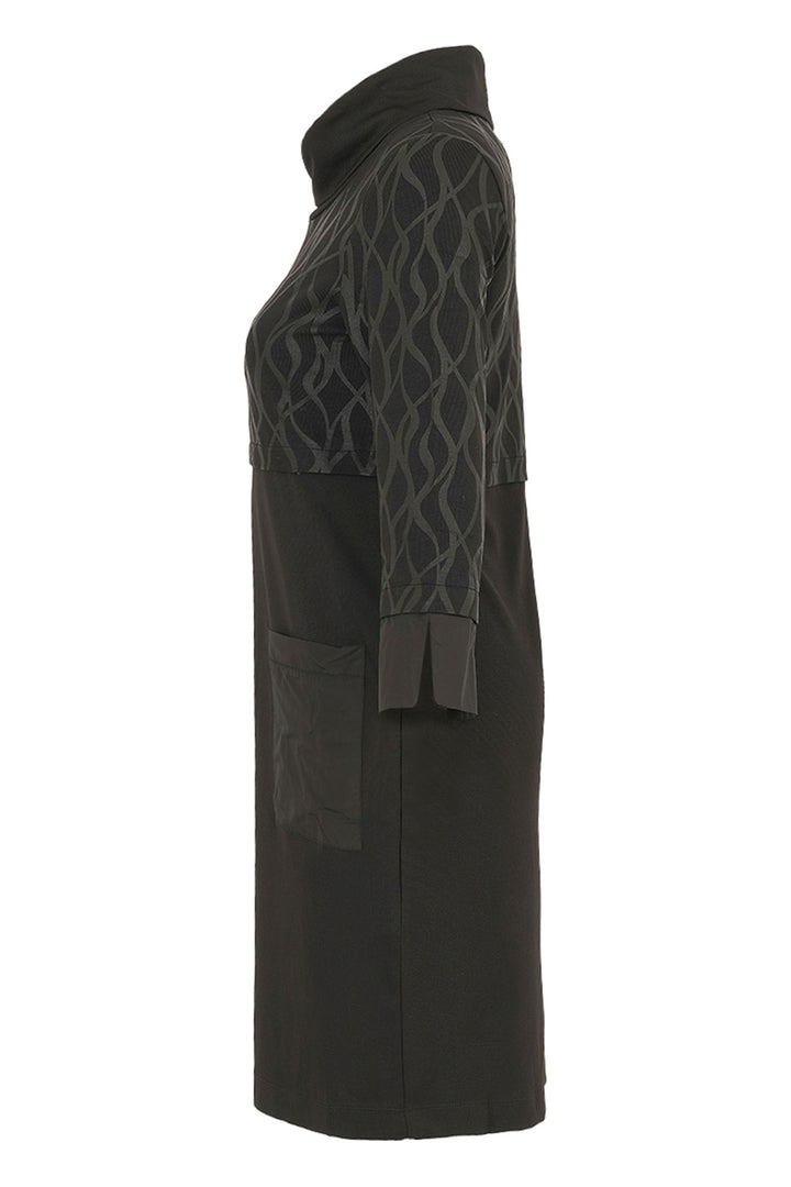 Dolcezza 74124 Pocketed Black Dress with Sleeves - Rouge Boutique Inverness