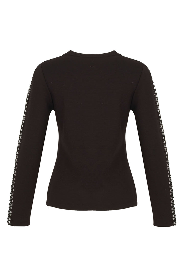 Dolcezza 74170 Top Black Sparkle Love Jumper - Rouge Boutique Inverness