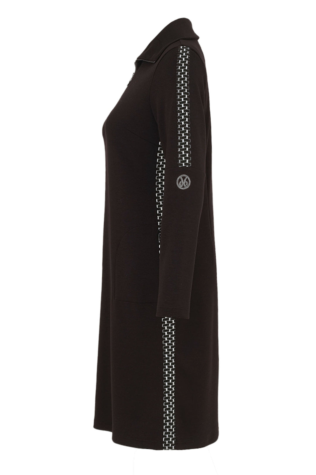 Dolcezza 74174 Black Sleeved Dress - Rouge Boutique Inverness