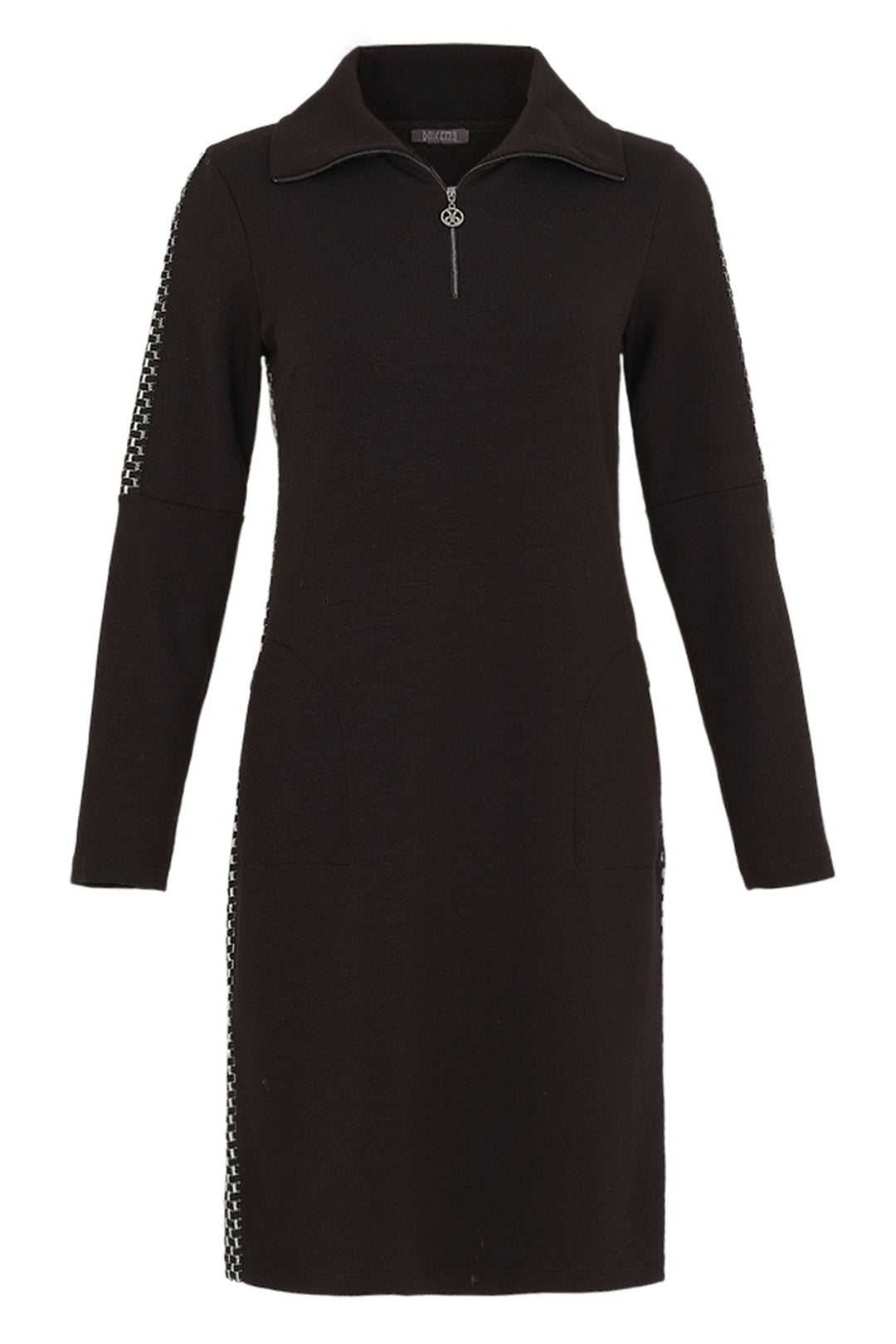 Dolcezza 74174 Black Sleeved Dress - Rouge Boutique Inverness