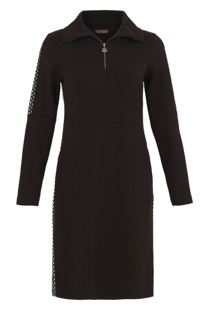 Dolcezza 74174 Black Sleeved Dress - Rouge Boutique Inverness