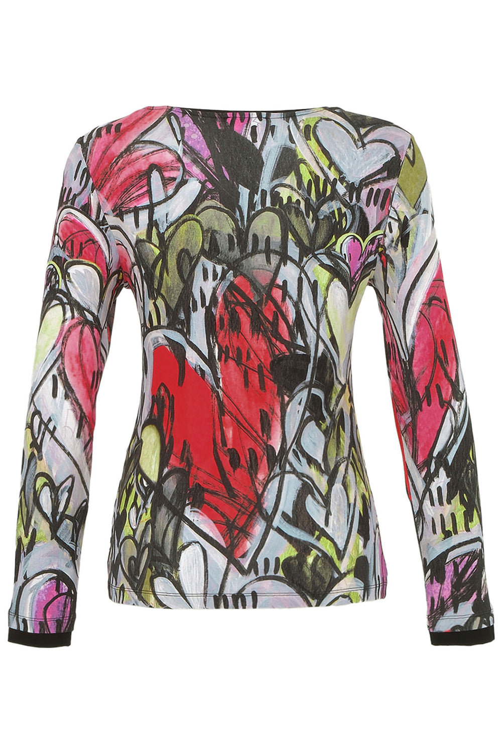 Dolcezza 74600 Sleeved Print Top - Rouge Boutique Inverness