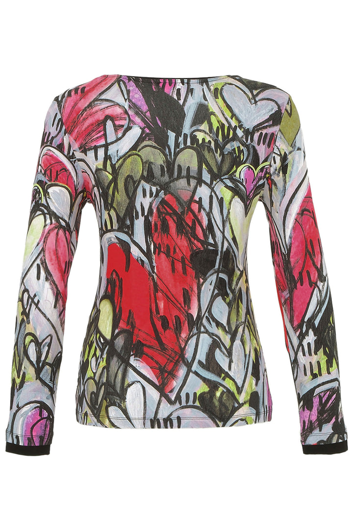 Dolcezza 74600 Sleeved Print Top - Rouge Boutique Inverness