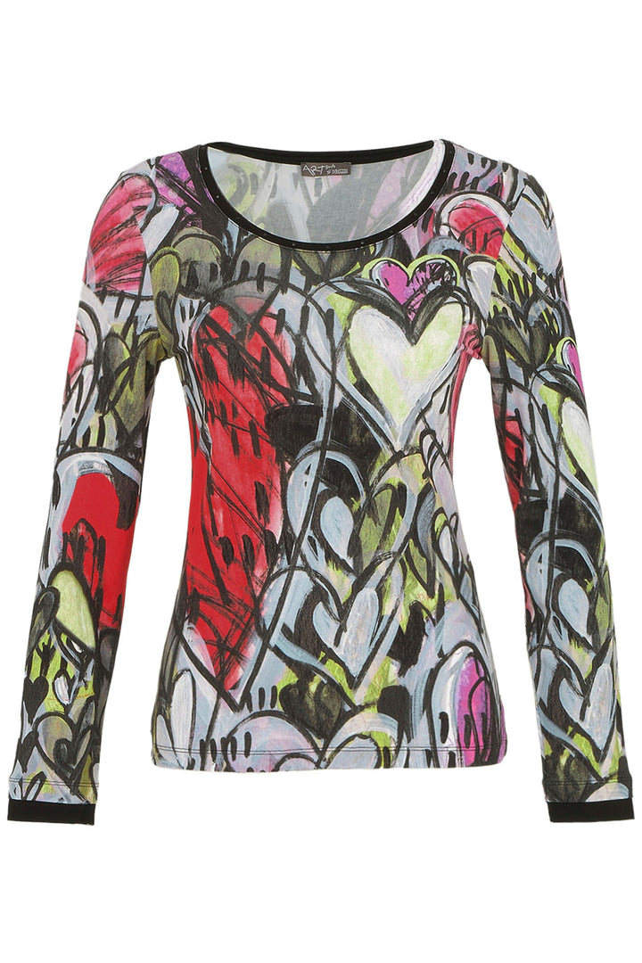 Dolcezza 74600 Sleeved Print Top - Rouge Boutique Inverness