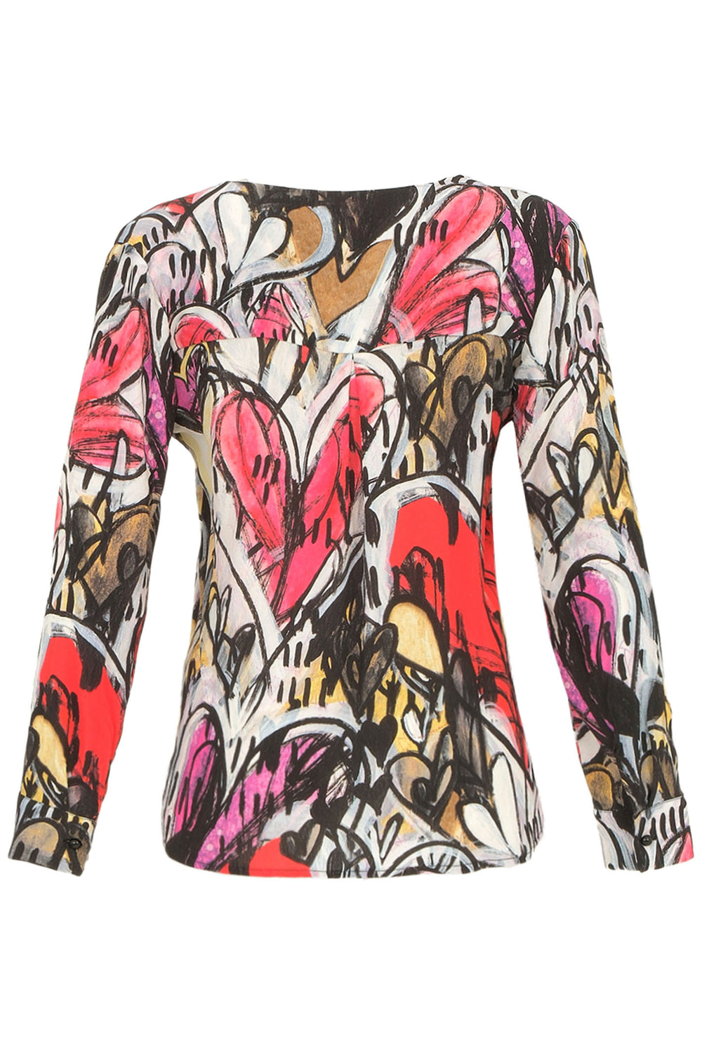 Dolcezza 74607 Sleeved Shirt Top Print - Rouge Boutique Inverness