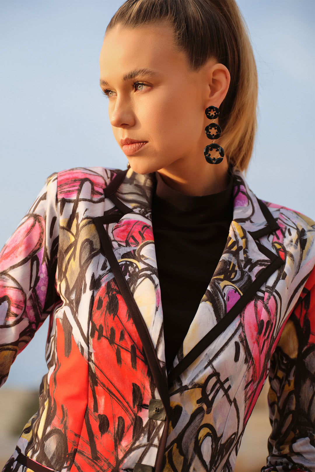 Dolcezza 74610 Jacket Love Heart Print - Rouge Boutique Inverness