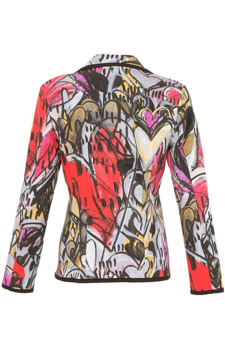 Dolcezza 74610 Jacket Love Heart Print - Rouge Boutique Inverness