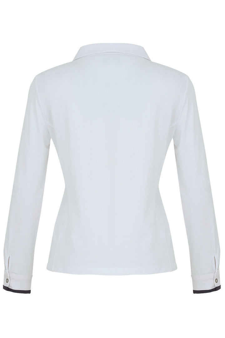 Dolcezza 74703 White Turquoise Print Shirt - Rouge Boutique Inverness